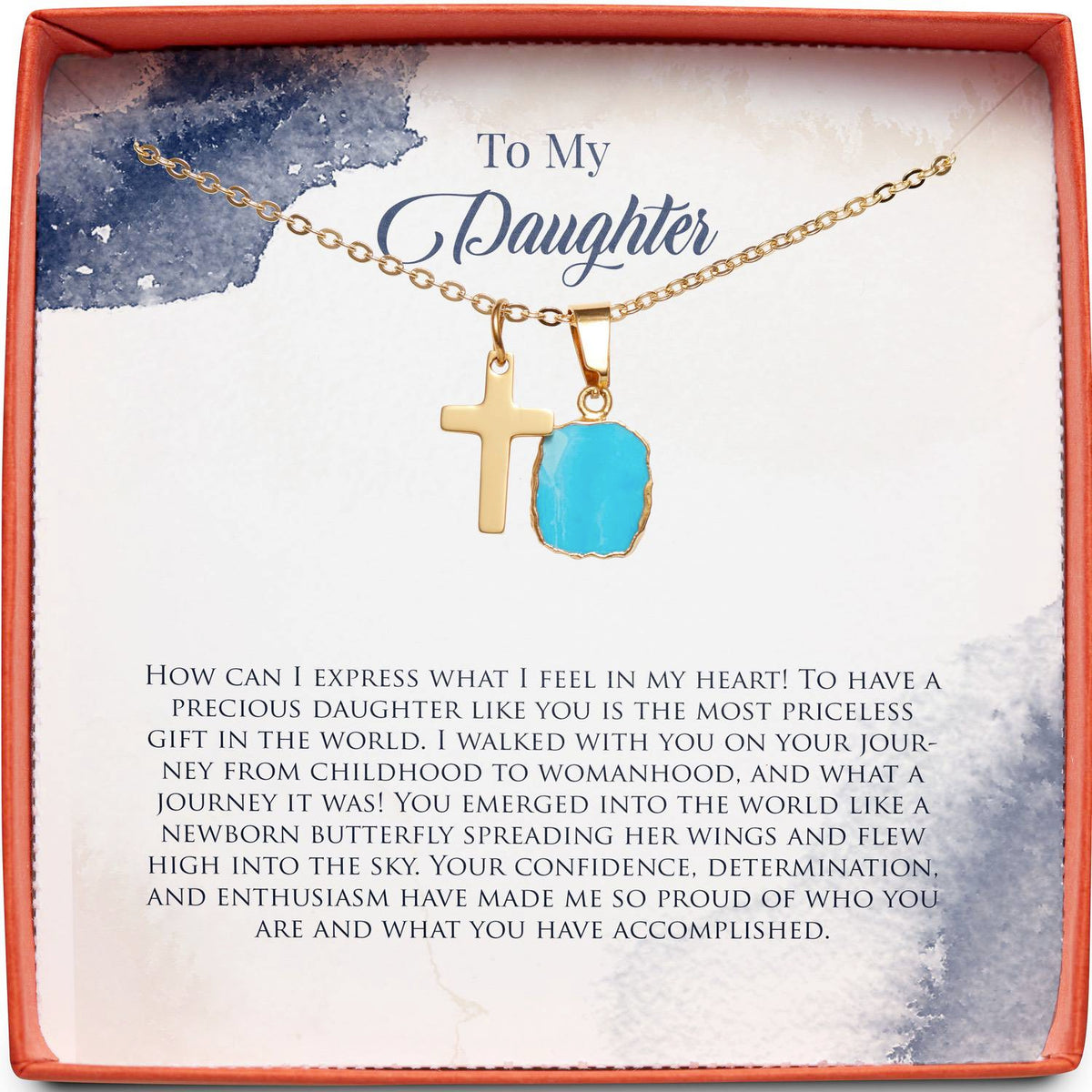 To My Daughter | Precious Daughter Like You | Cross Necklace