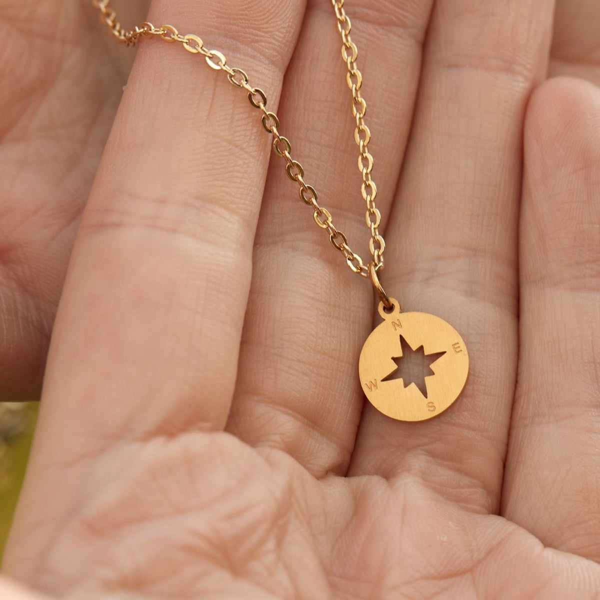 In Loving Memory of your Mom | Her Memory a Treasure | Compass Necklace