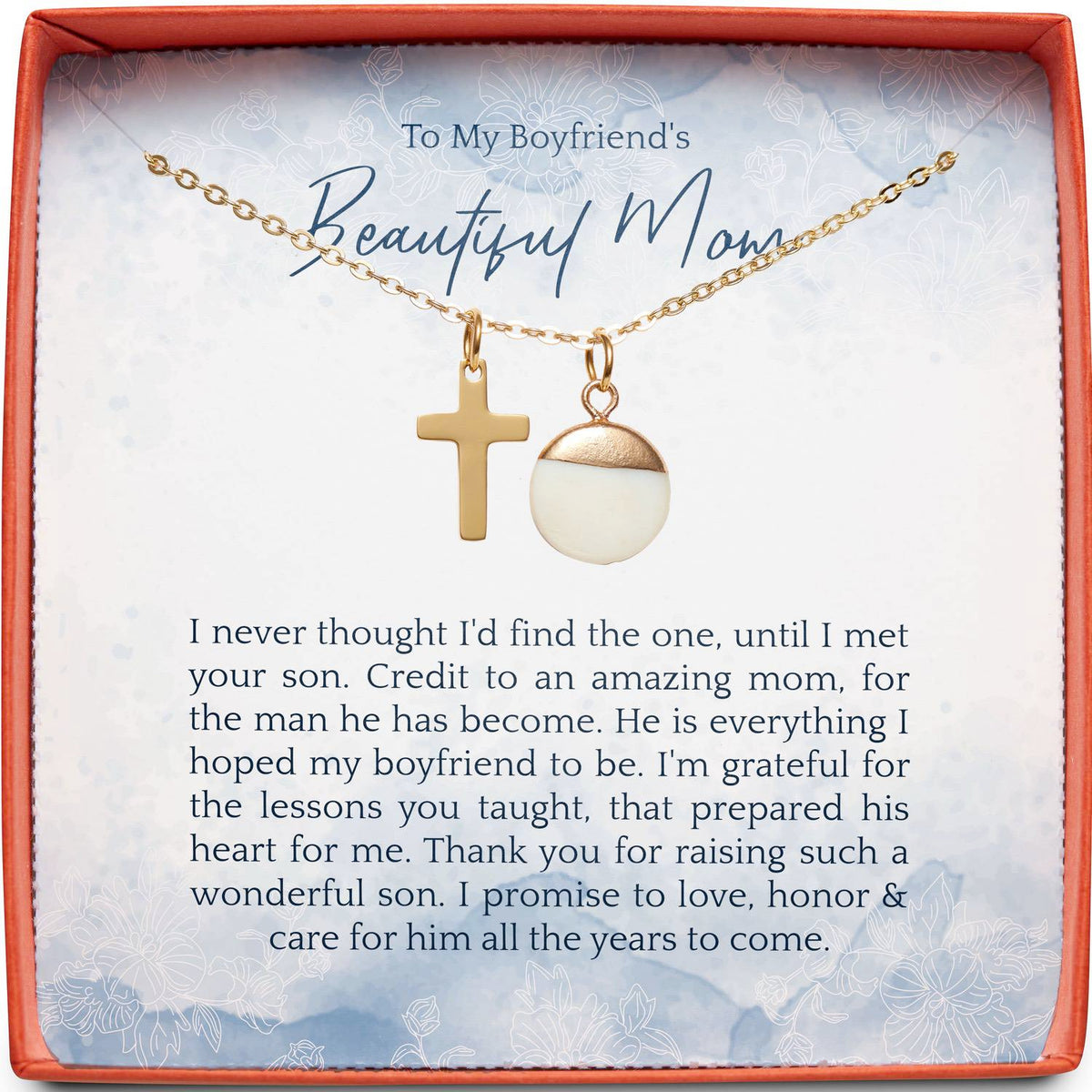 To My Boyfriend&#39;s Beautiful Mom | Until I Met Your Son | Cross Necklace
