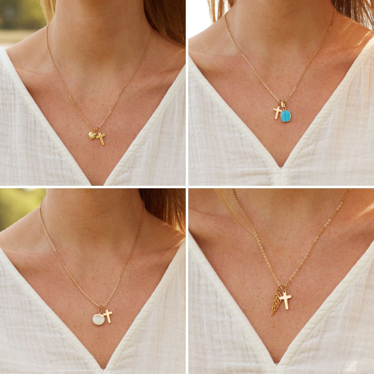 To My Unbiological Sister | So Glad God Brought You | Cross Necklace
