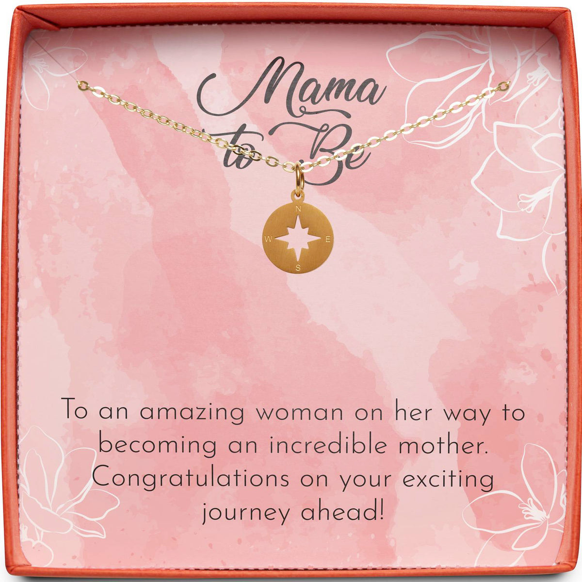 Mama to Be | Exciting Journey Ahead | Compass Necklace