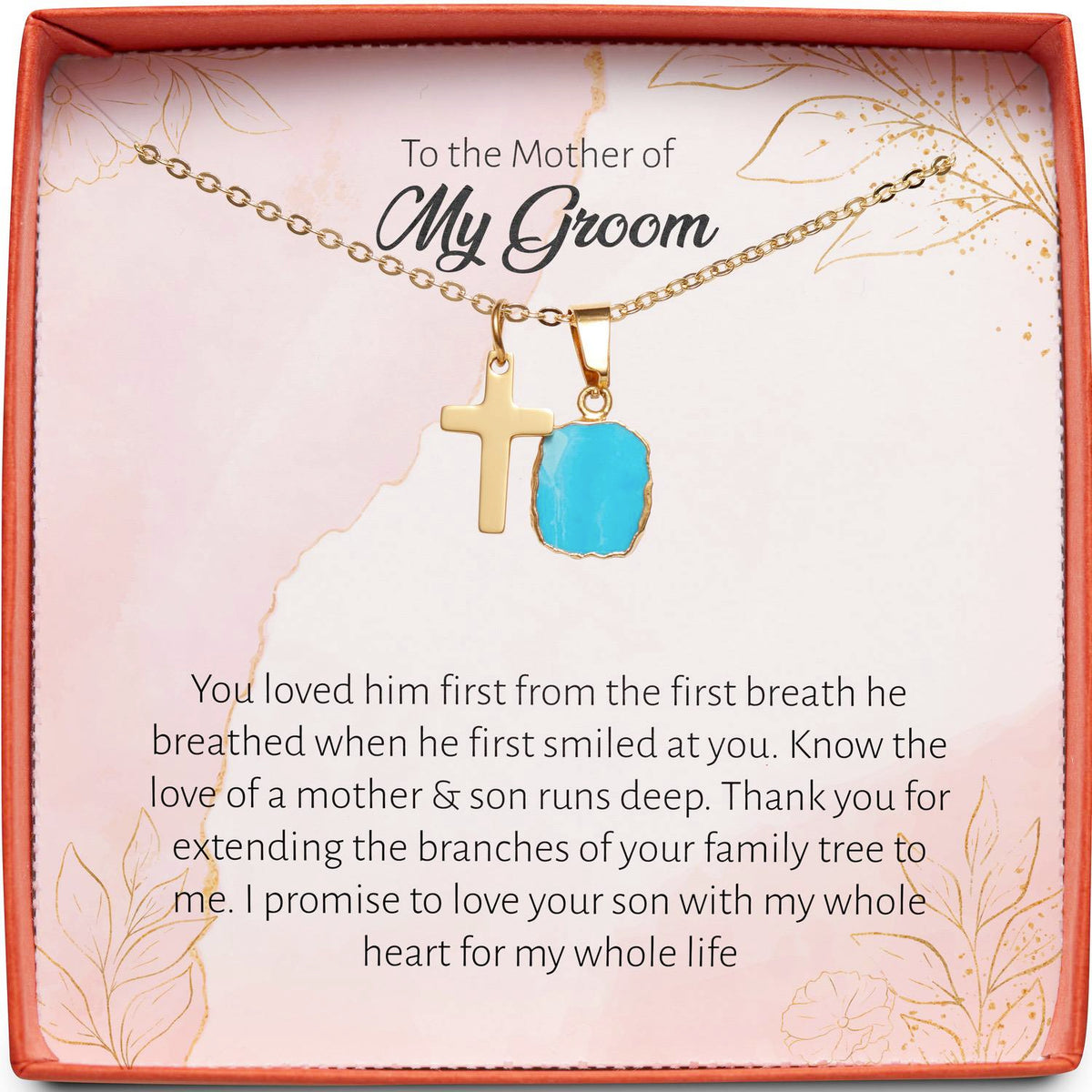 To the Mother of My Groom (From Bride) | First Breath | Cross Necklace