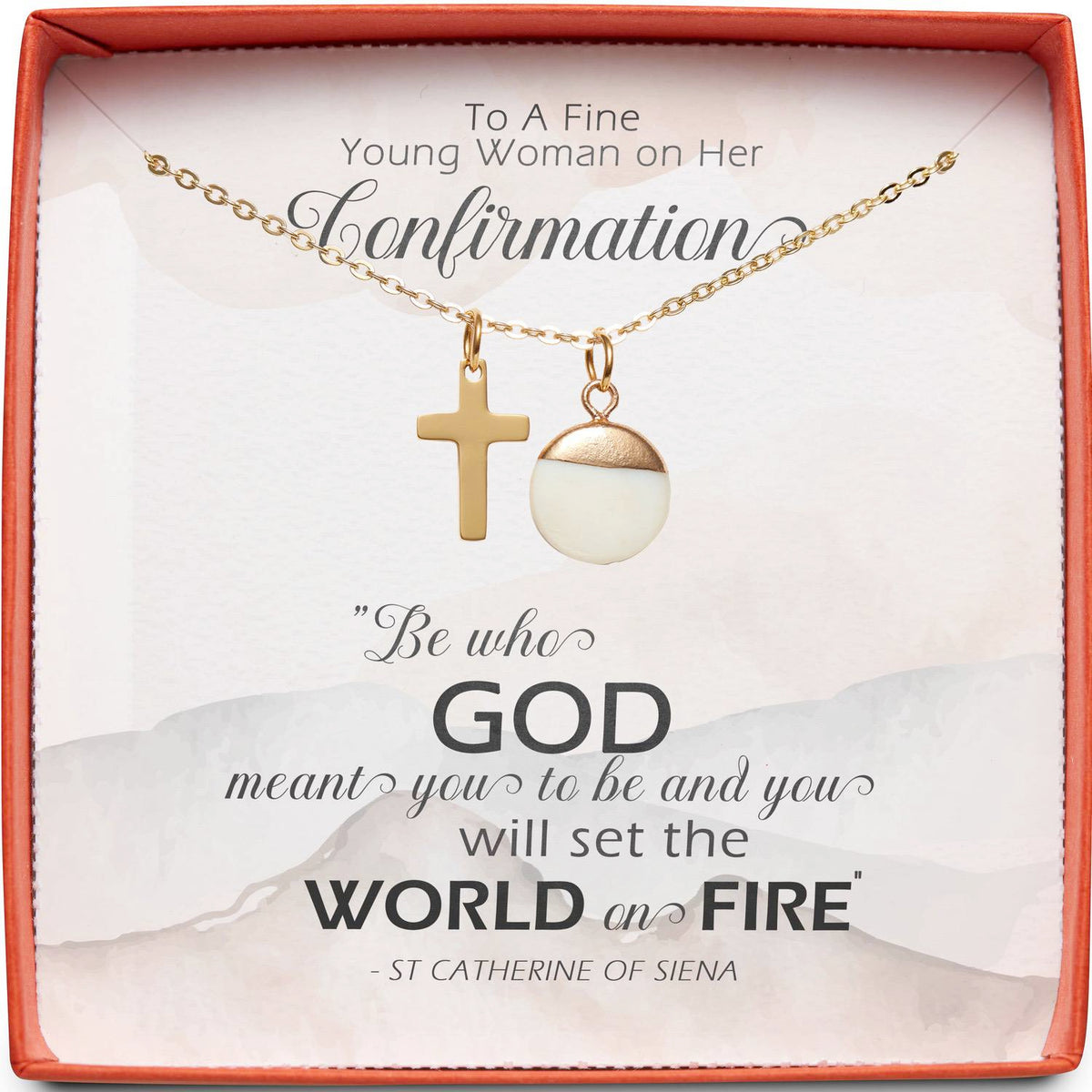 To A Fine Young Woman on Her Confirmation | Who God Meant You to Be | Cross Necklace