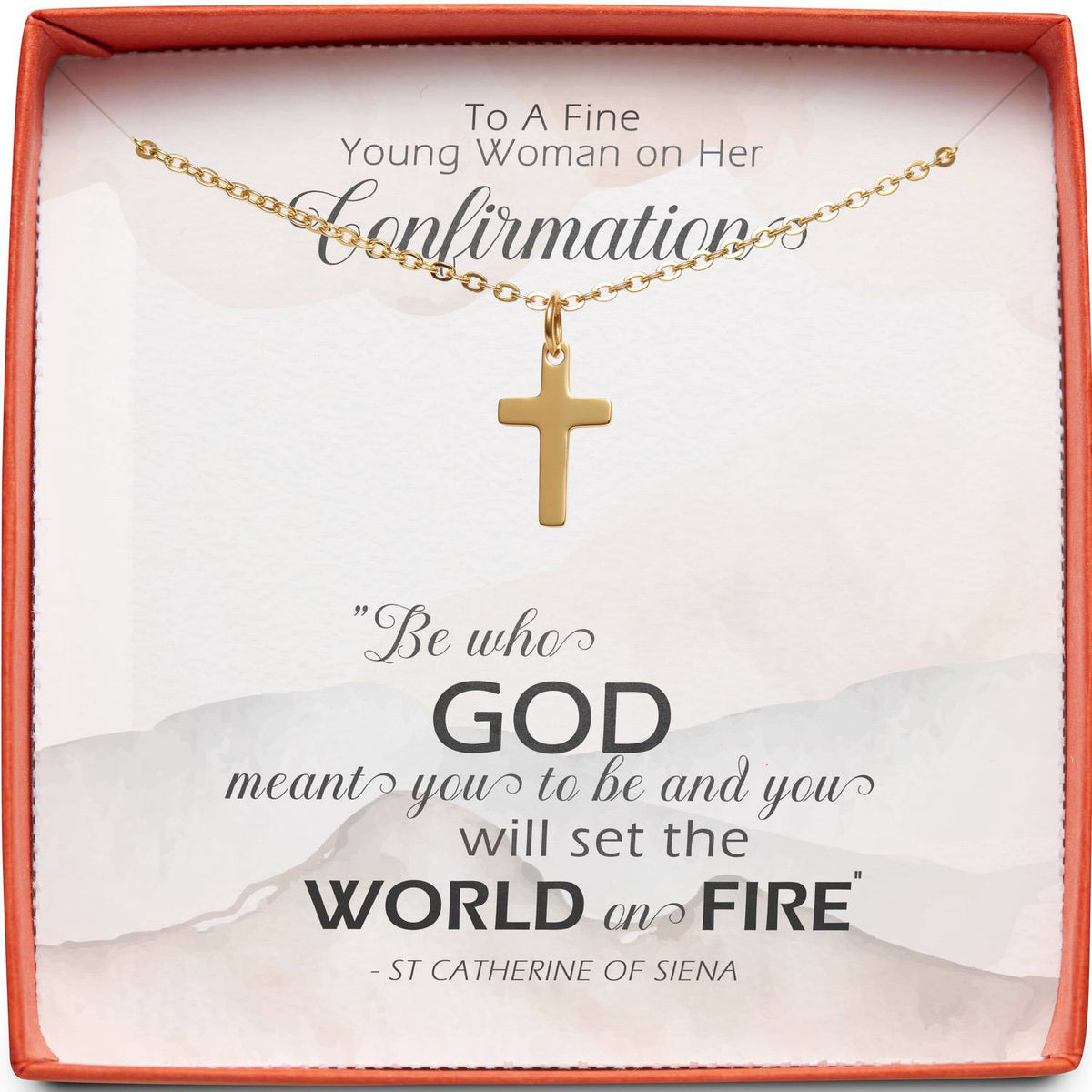 To A Fine Young Woman on Her Confirmation | Who God Meant You to Be | Cross Necklace