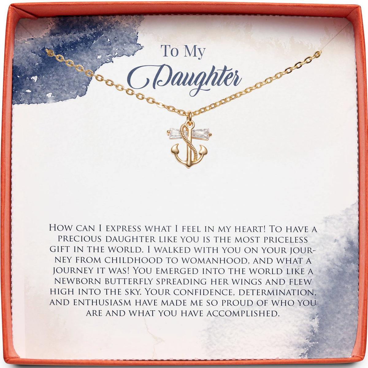 To My Daughter | Precious Daughter Like You | Anchor Necklace