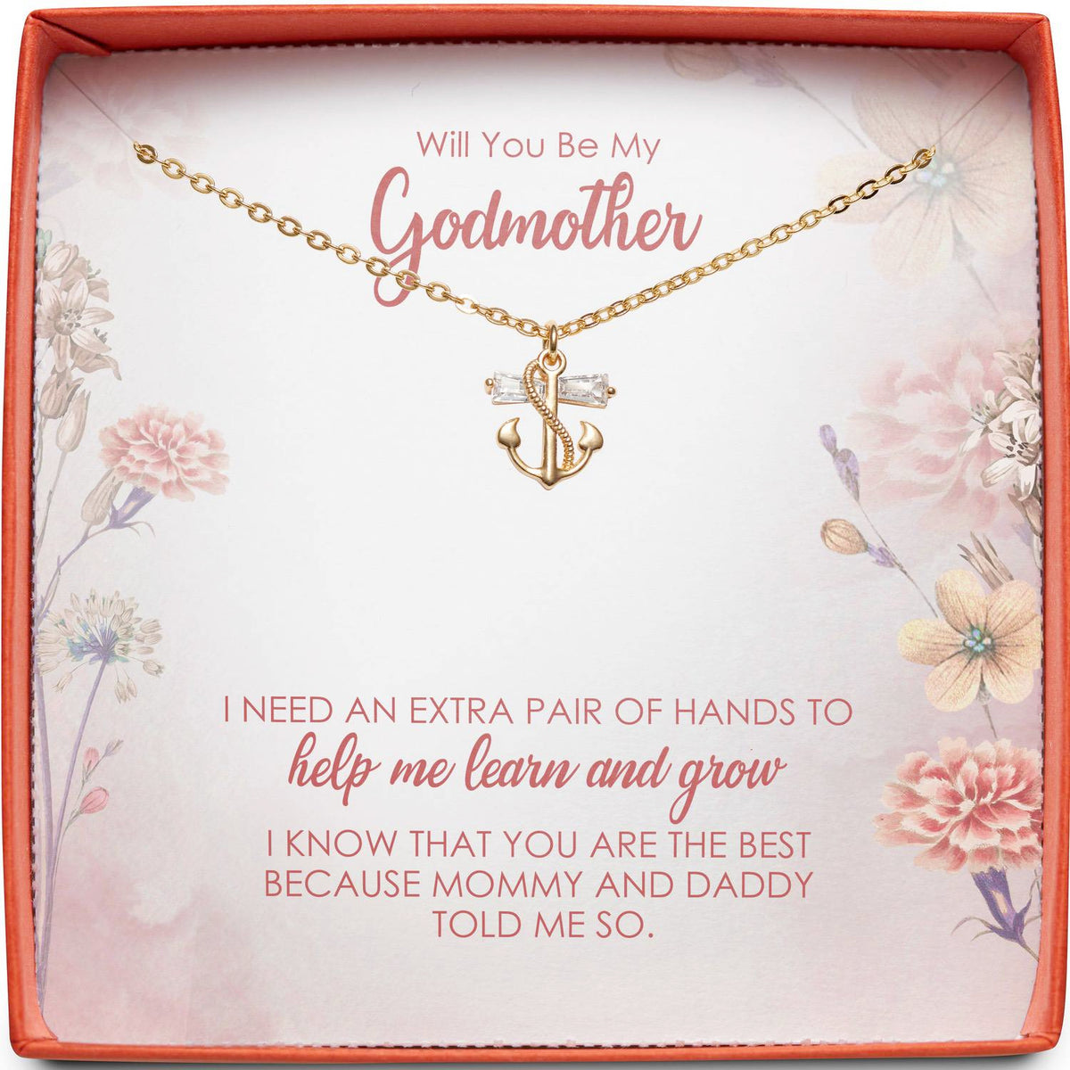 Will You Be My Godmother? | Extra Pair of Hands | Anchor Necklace