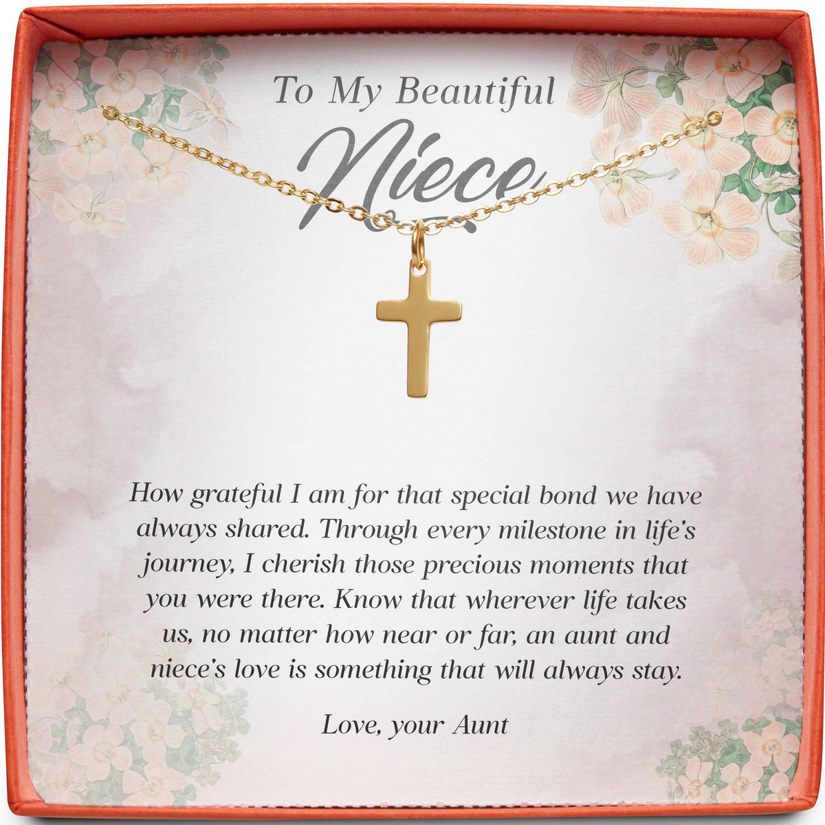 To My Beautiful Niece | Special Bond We Have Always Shared | Cross Necklace