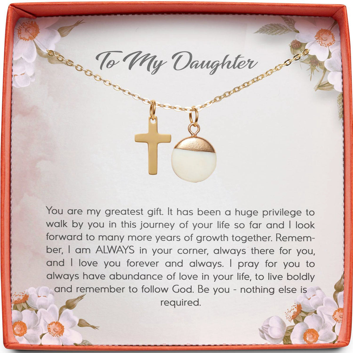 To My Daughter | My Greatest Gift | Cross Necklace