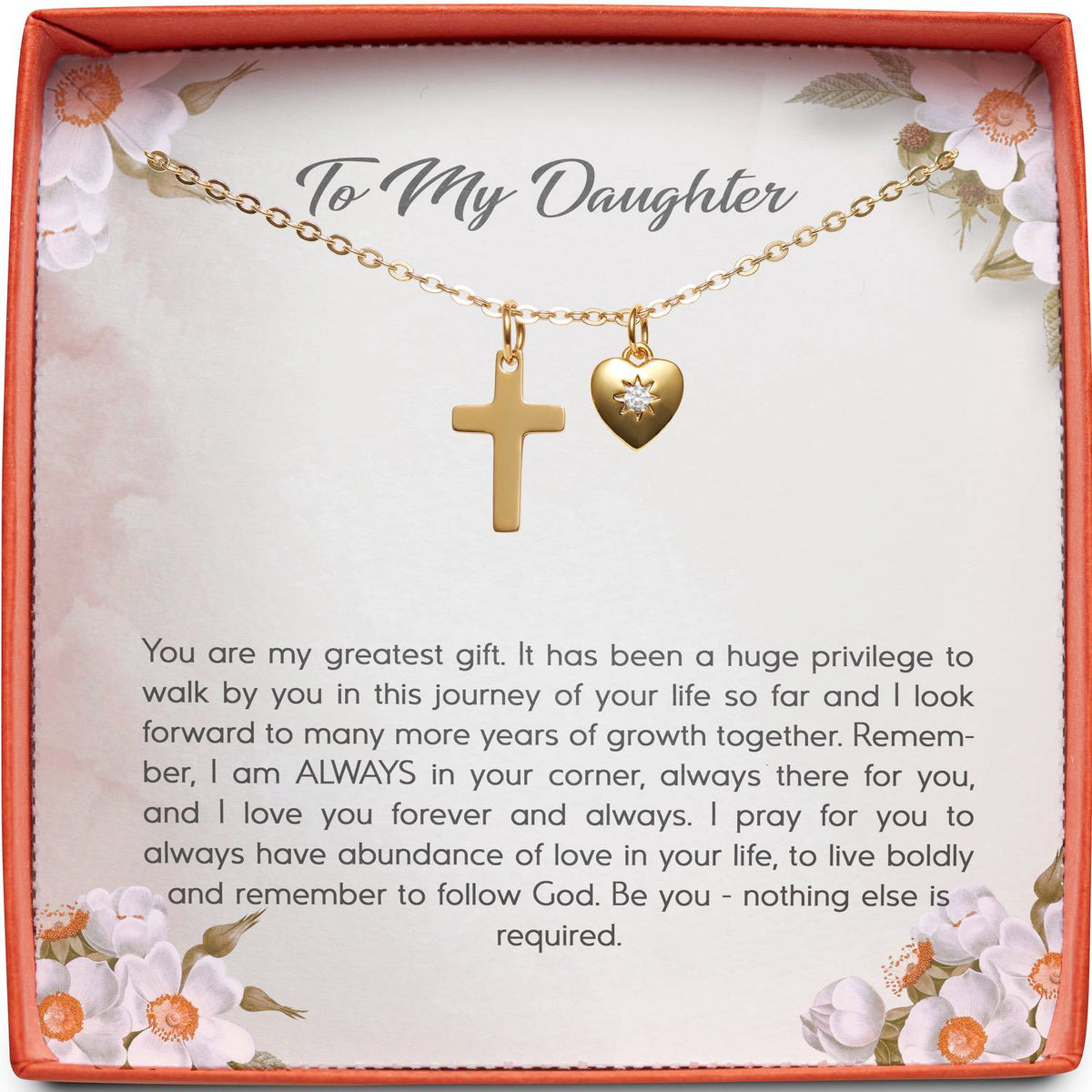 To My Daughter | My Greatest Gift | Cross Necklace