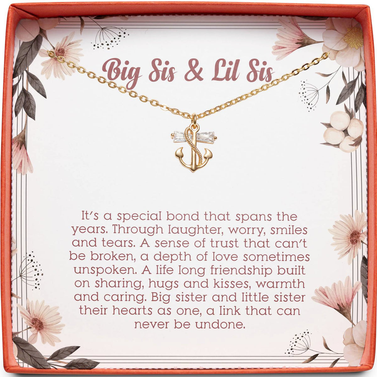 Big Sis &amp; Lil Sis | A Special Bond | Anchor Necklace