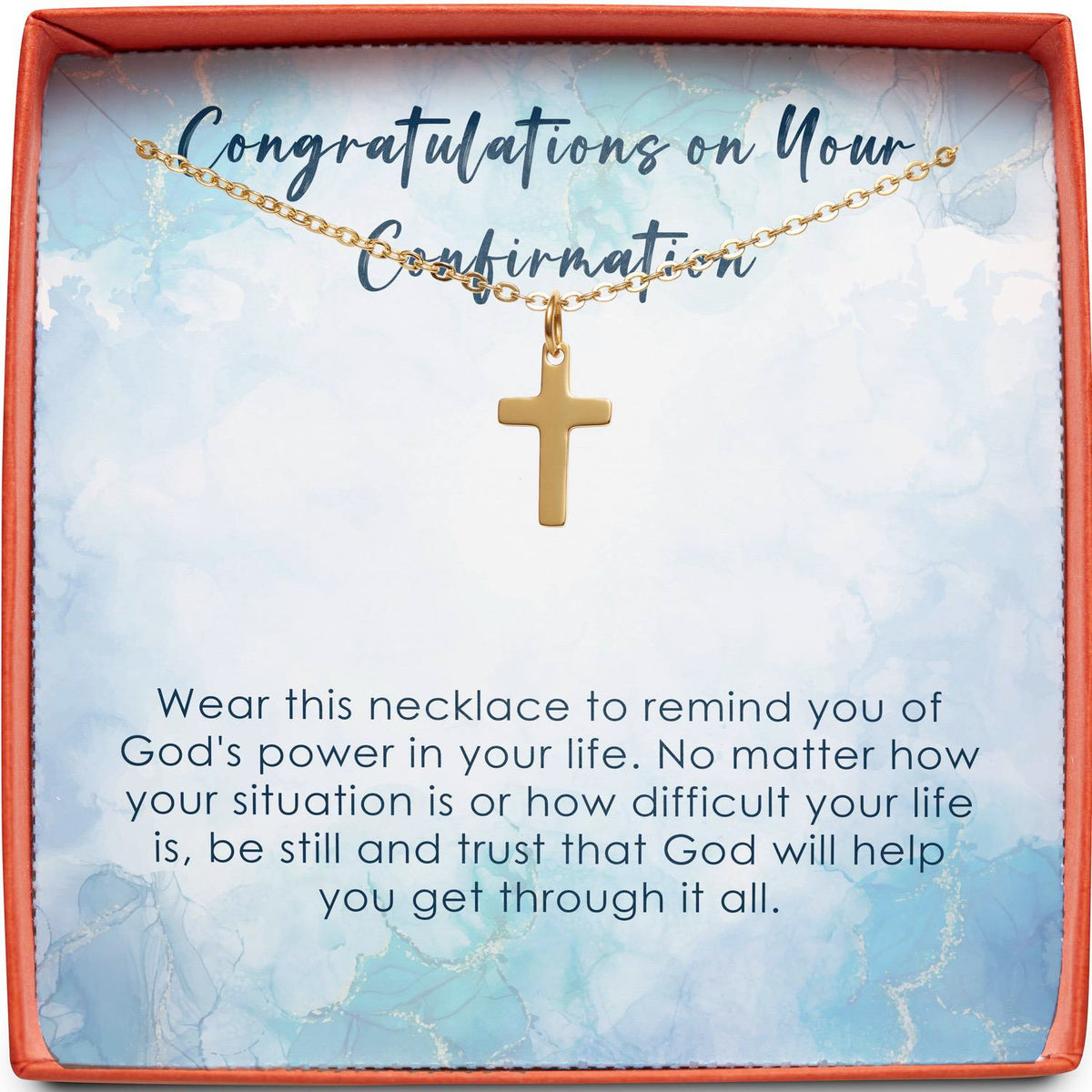 Congratulations on Your Confirmation | God&#39;s Power in Your Life | Cross Necklace
