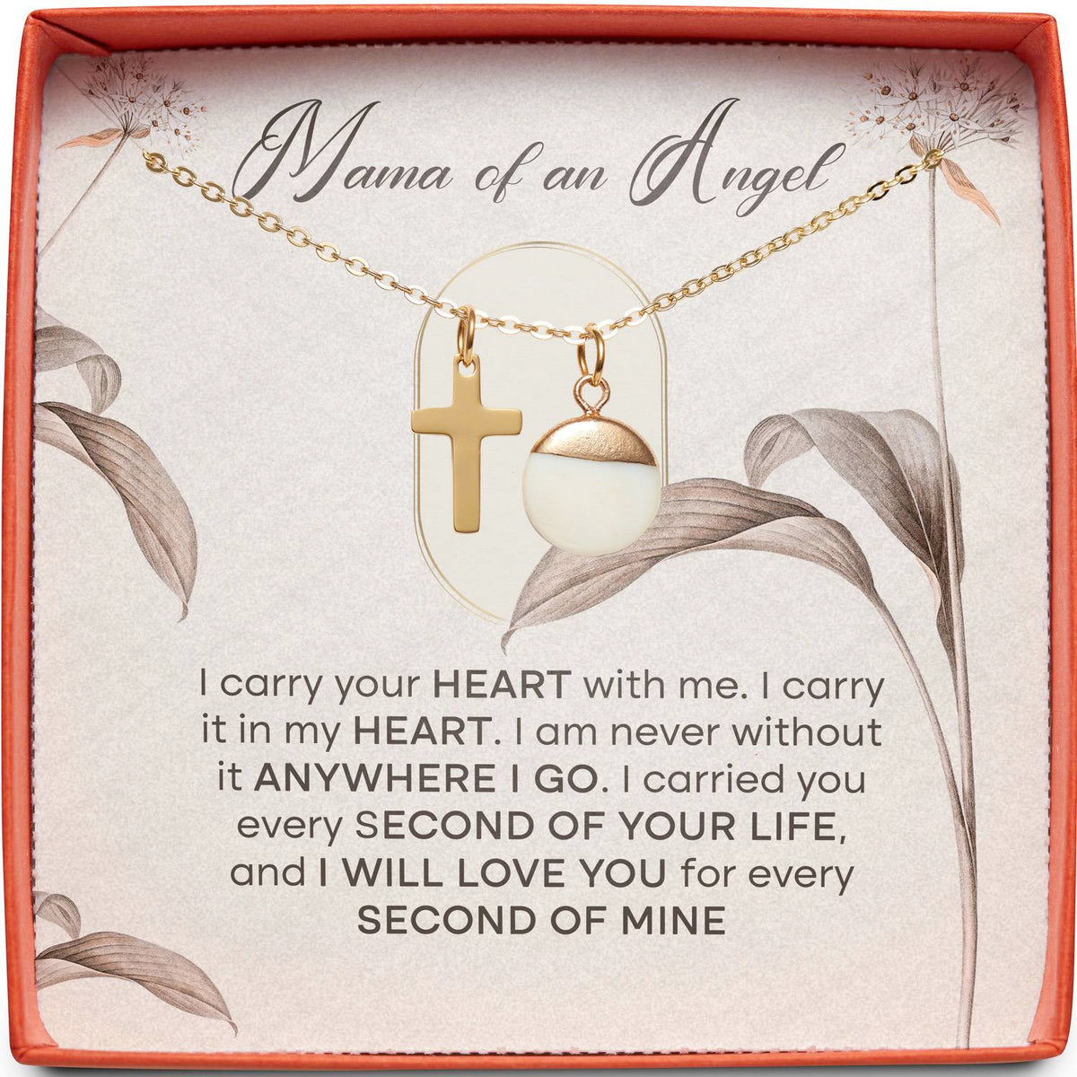 Mama of An Angel | Miscarriage Sympathy Gift | Cross Necklace
