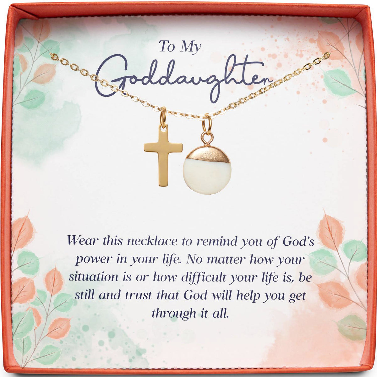To My Goddaughter | God&#39;s Power in Your Life | Cross Necklace