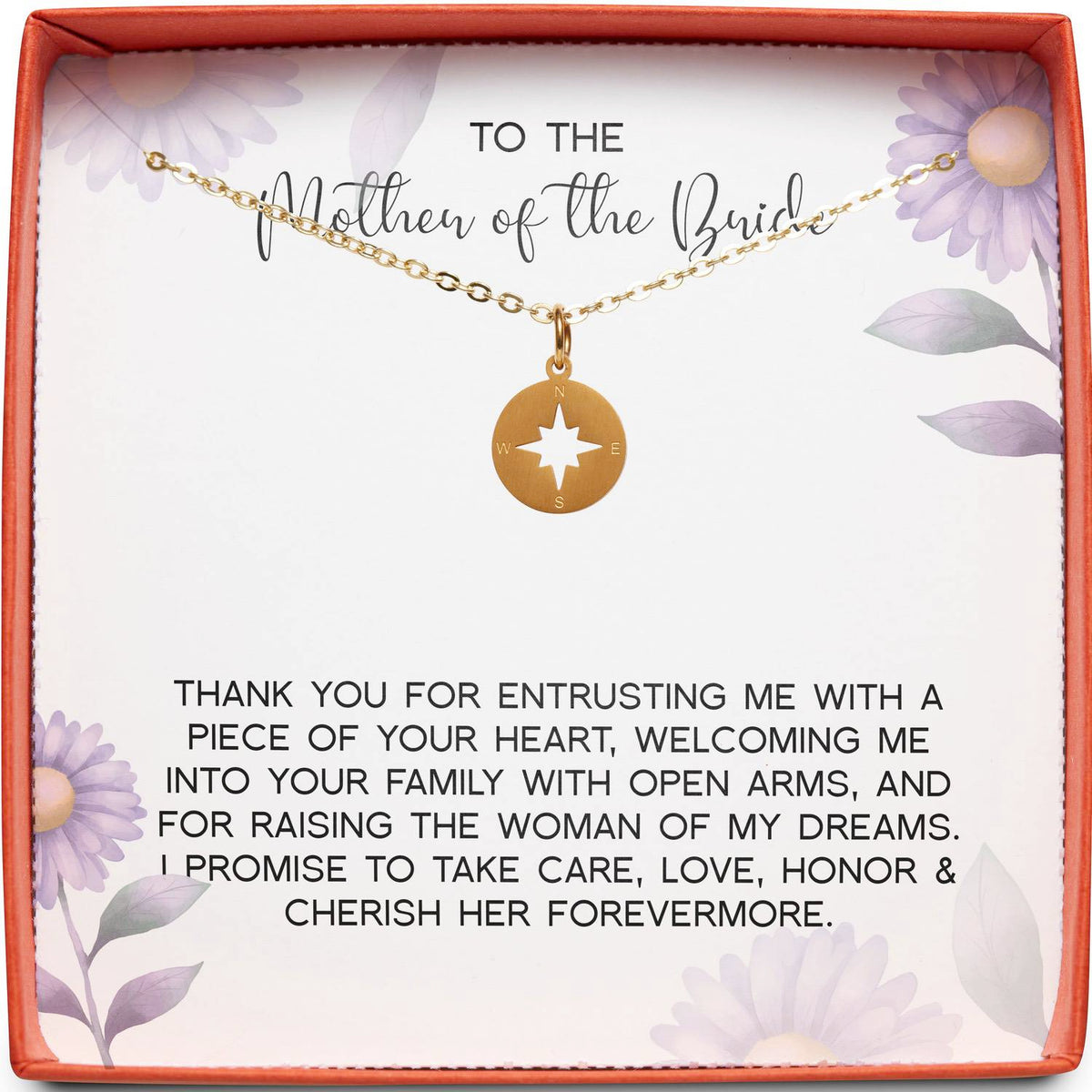 To The Mother of the Bride (From Groom) | Piece of Your Heart | Compass Necklace