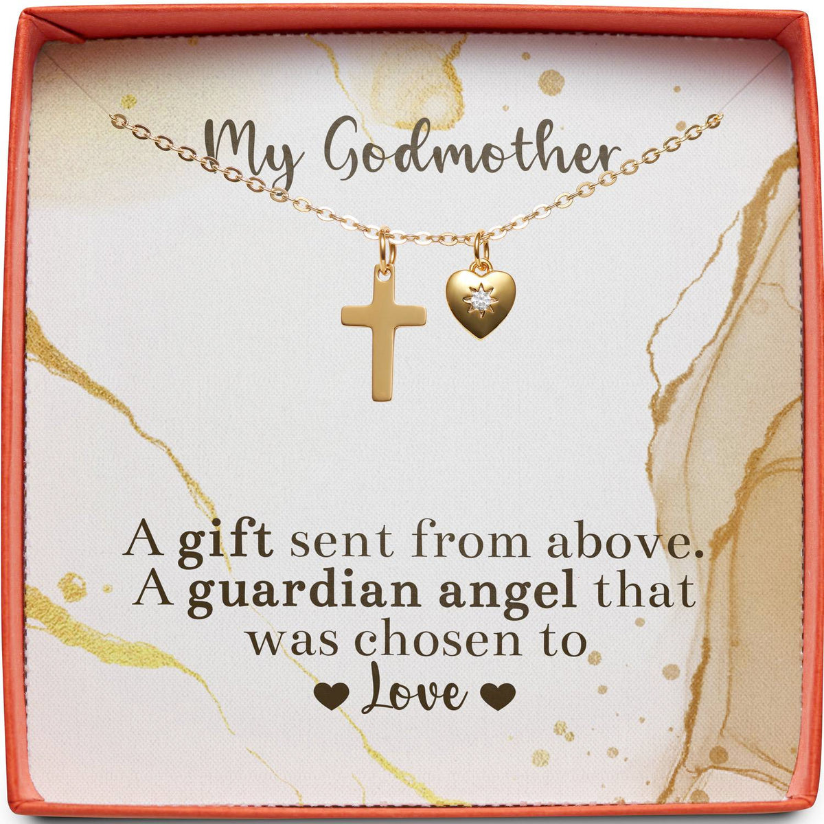 Gift for Godmother | Gift Sent From Above | Cross Necklace