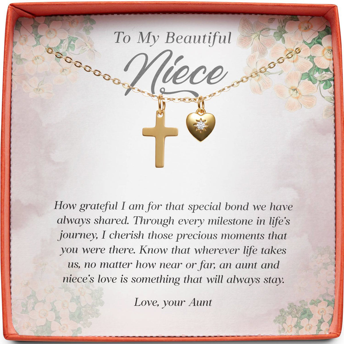 To My Beautiful Niece | Special Bond We Have Always Shared | Cross Necklace