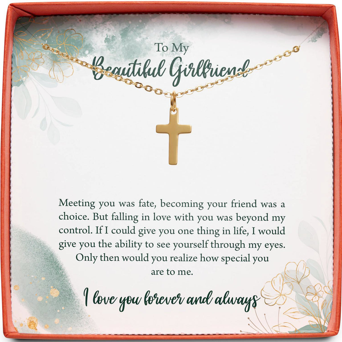 To My Beautiful Girlfriend | Beyond My Control | Cross Necklace