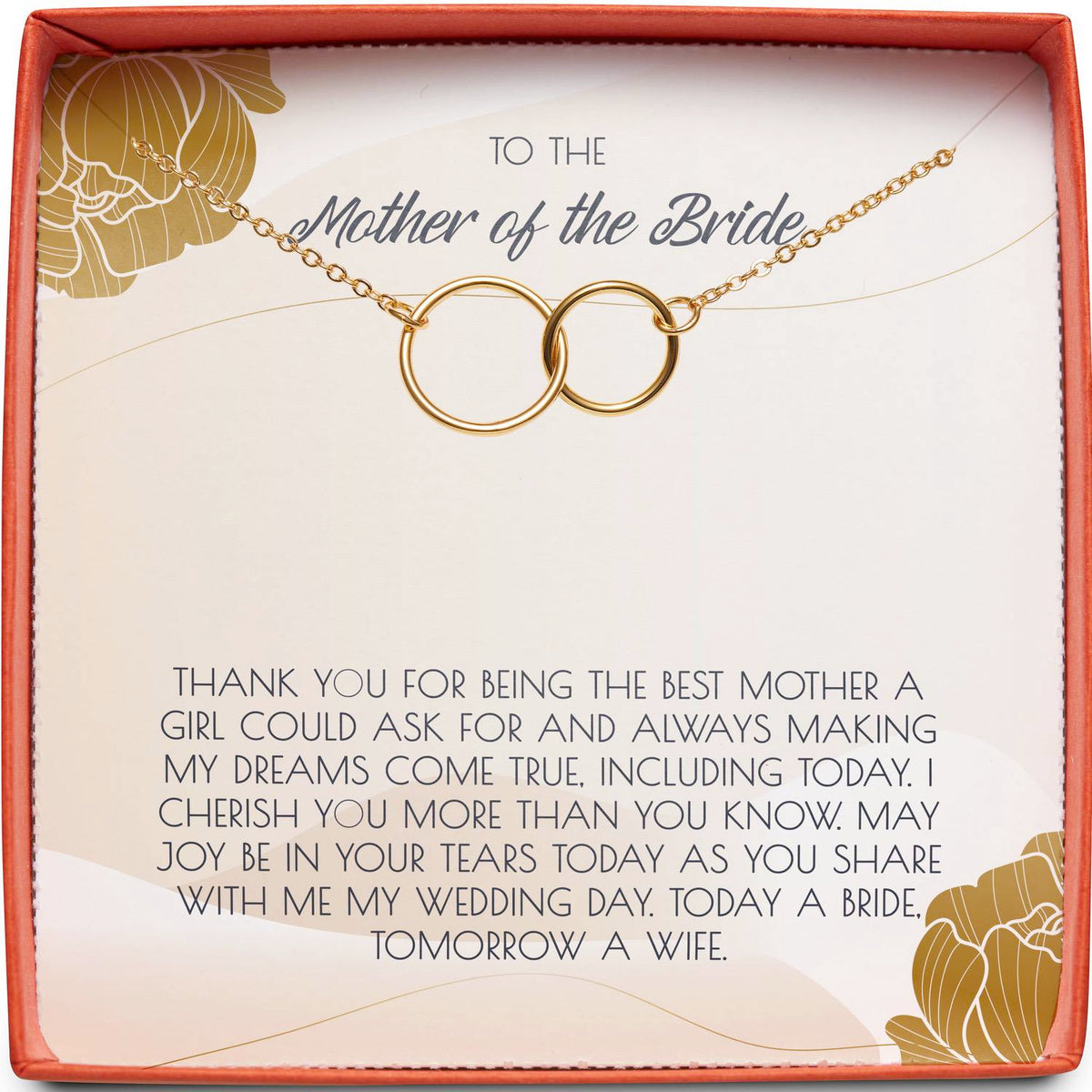 To the Mother of the Bride (From Daughter) | Today a Bride, Tomorrow a Wife | Interlocking Circles