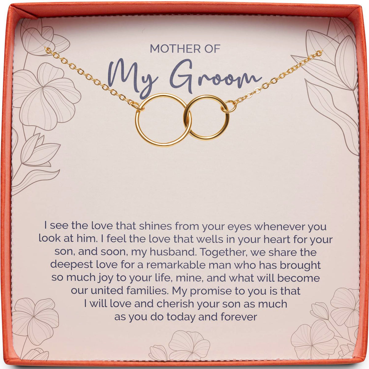Mother of My Groom (From Bride) | Cherish Your Son | Interlocking Circles