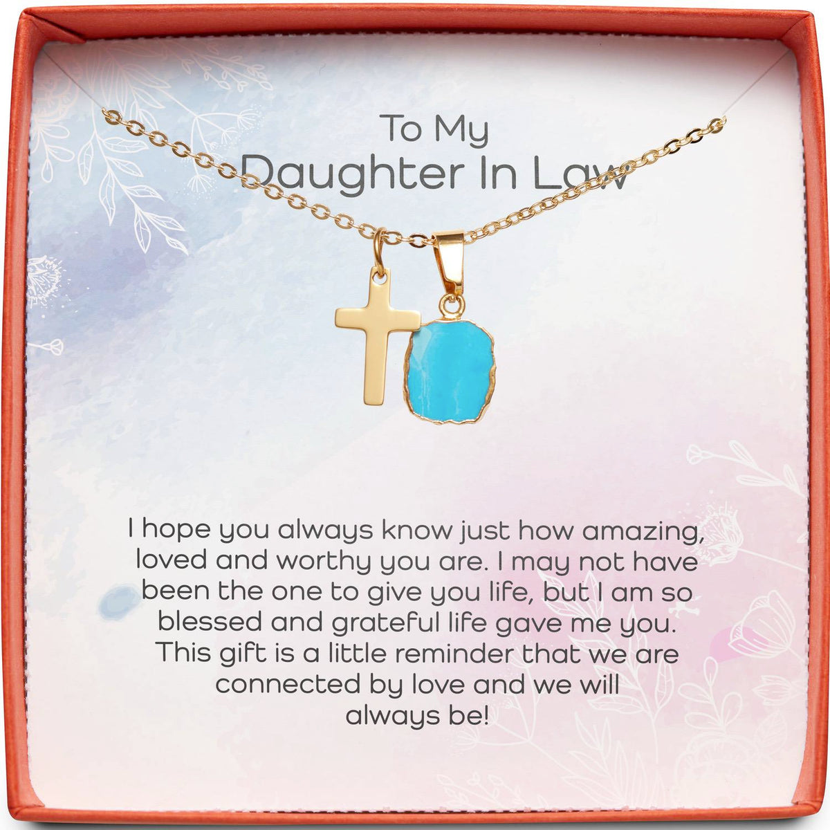 To My Daughter in Law | Connected By Love | Cross Necklace