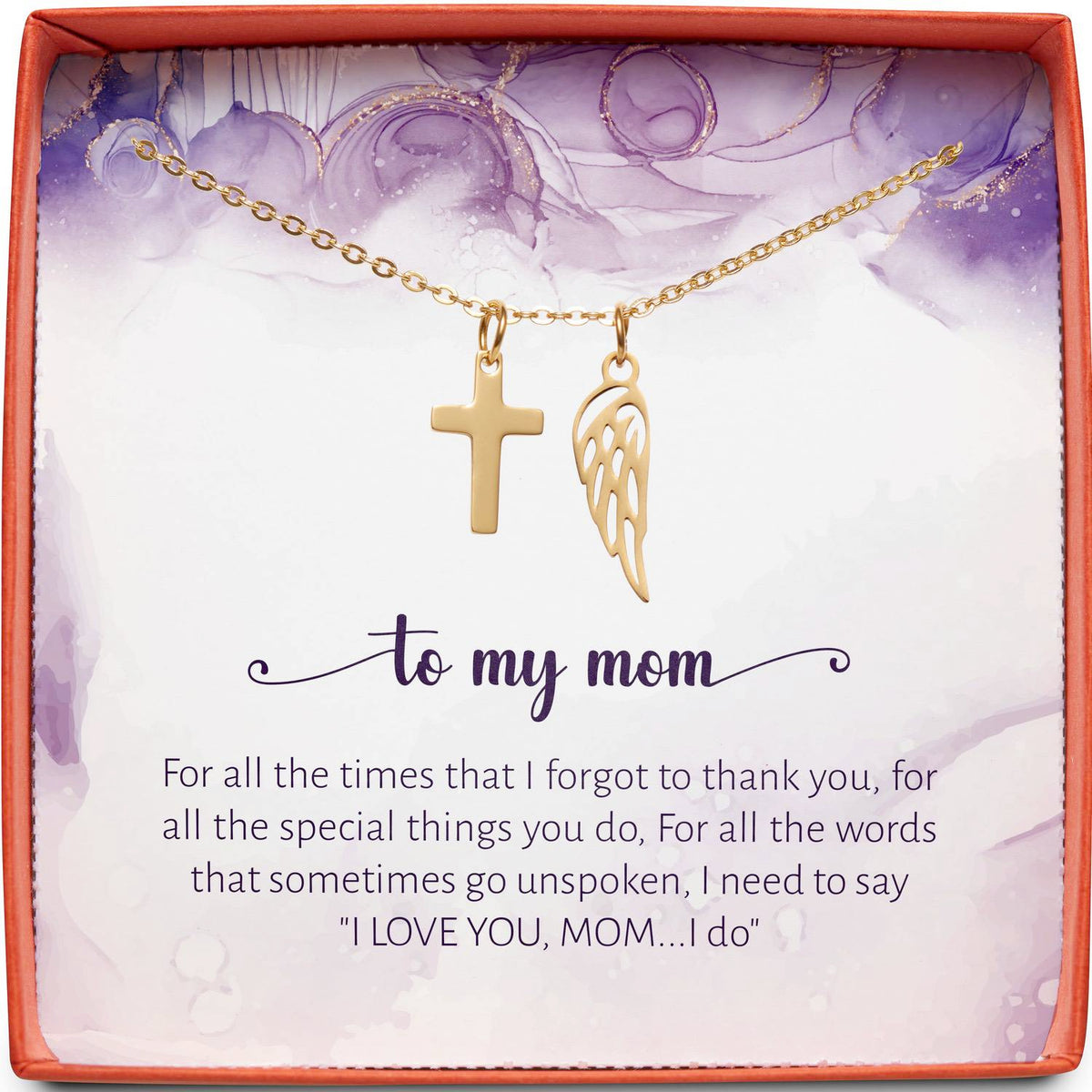 To My Mom | Words Unspoken | Cross Necklace