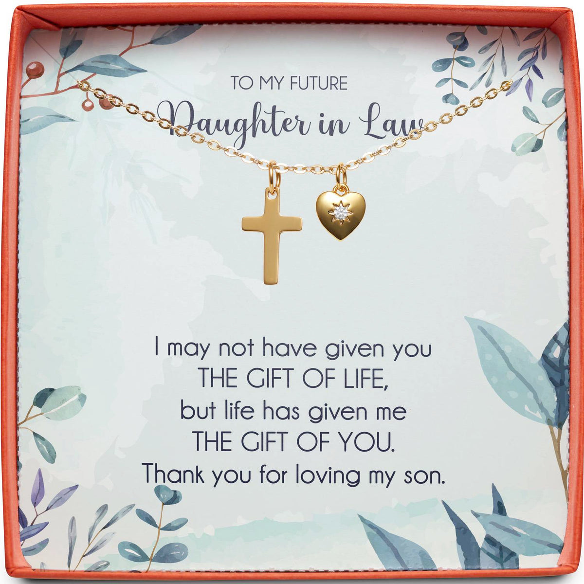 To My Future Daughter in Law | Gift of Life | Cross Necklace
