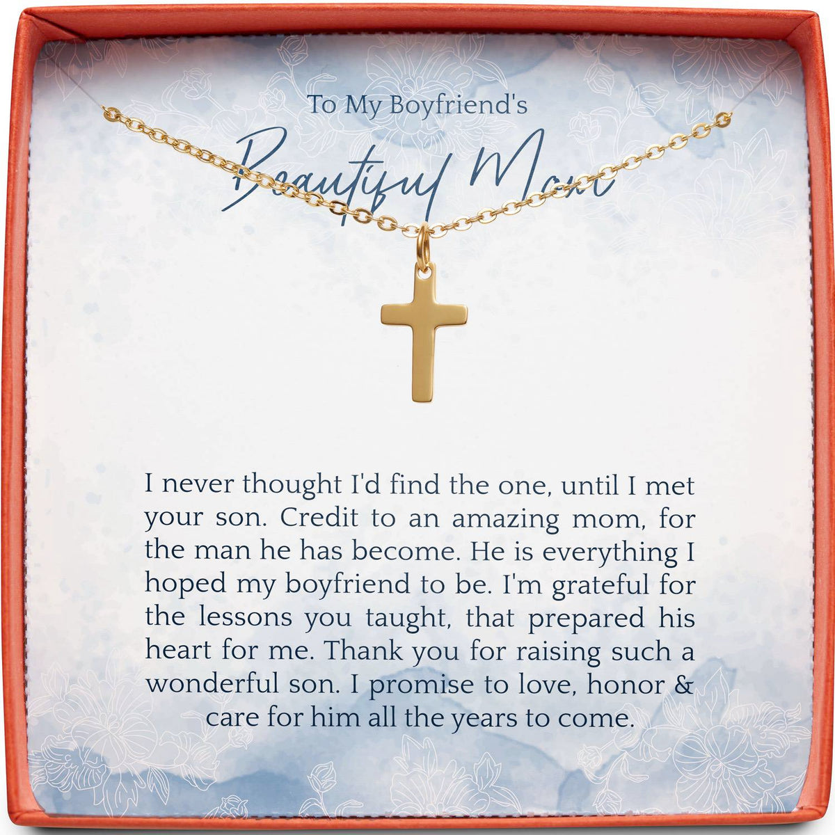  To My Boyfriends Mom Necklace, Gifts for My Boyfriends Mom,  Necklace For Boyfriends Mom, Boyfriend Mom Mothers Day Gift, Boyfriends Mom  Christmas Gifts From Girlfriend, To My Husbands Mom Necklace (A