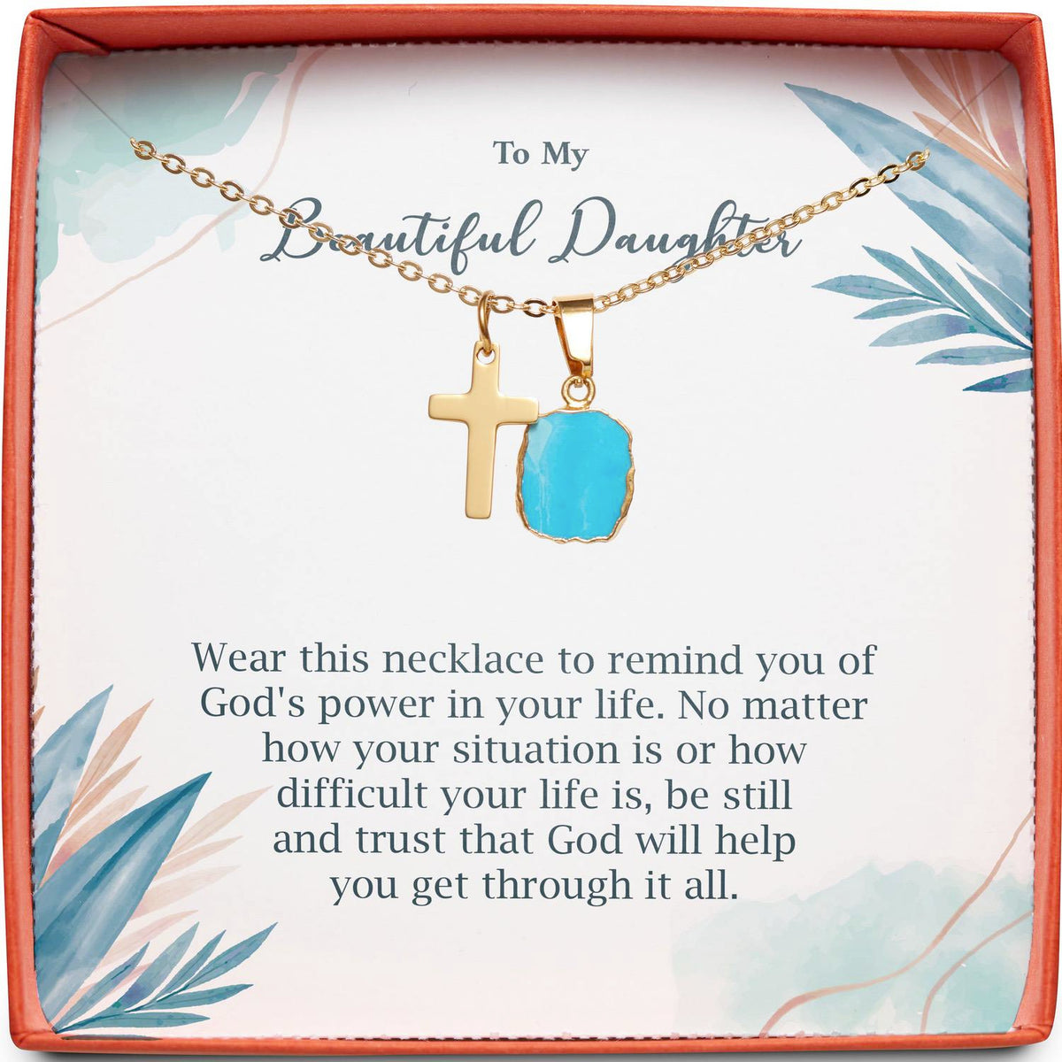 To My Beautiful Daughter | God&#39;s Power in Your Life | Cross Necklace