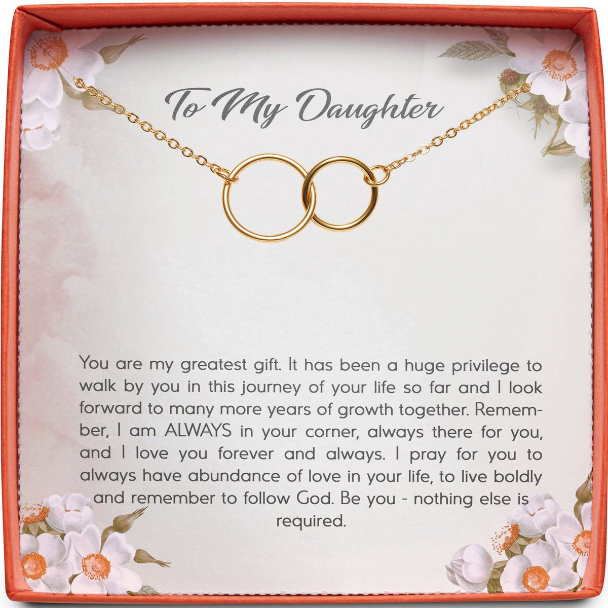 To My Daughter | My Greatest Gift | Interlocking Circles