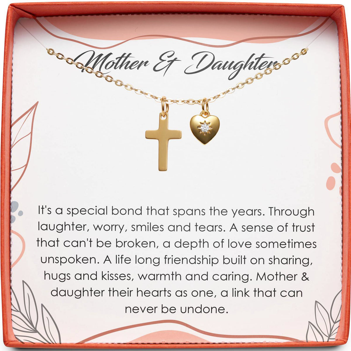 Mother &amp; Daughter | Special Bond | Cross Necklace