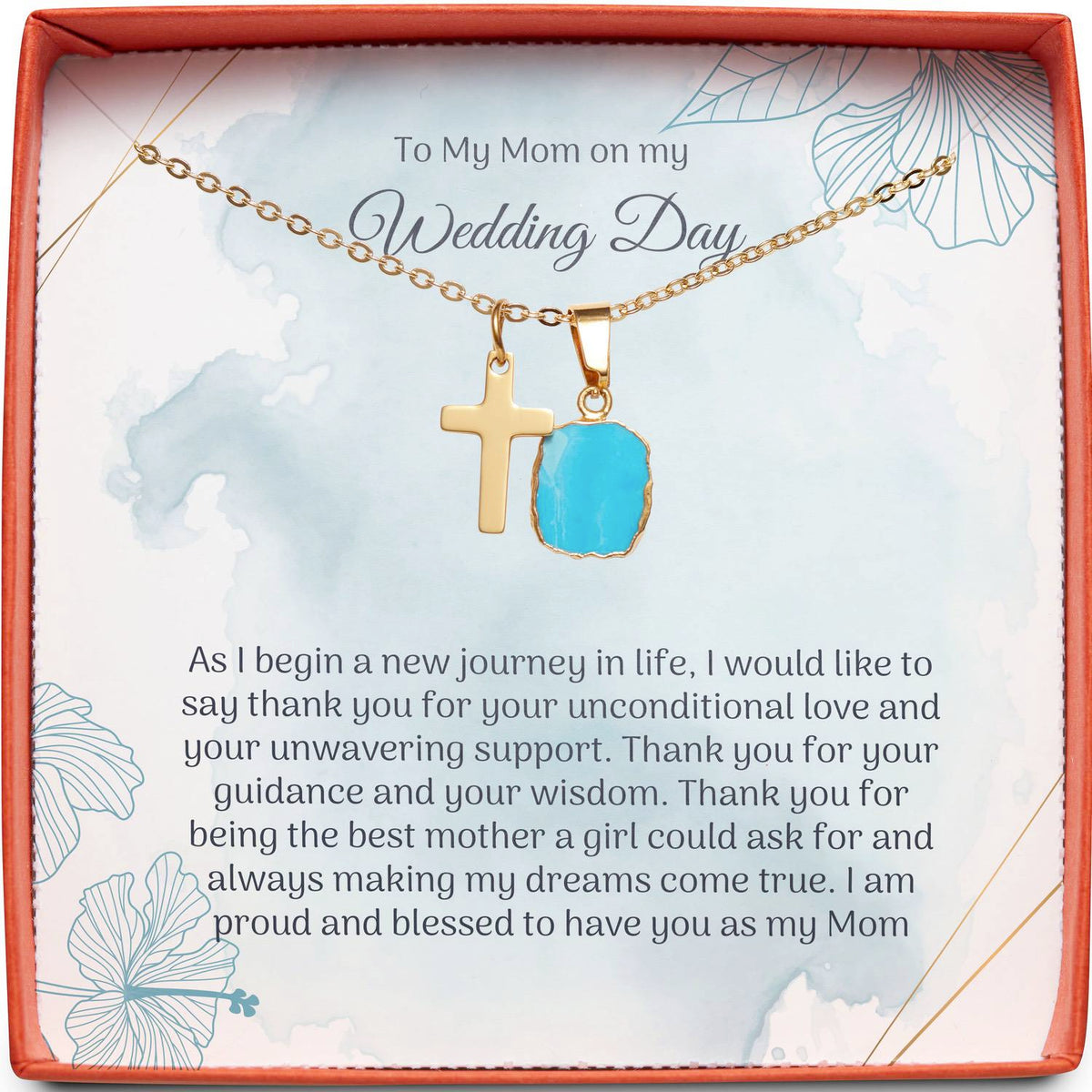 To My Mom on my Wedding Day (From Daughter) | Unwavering Support | Cross Necklace