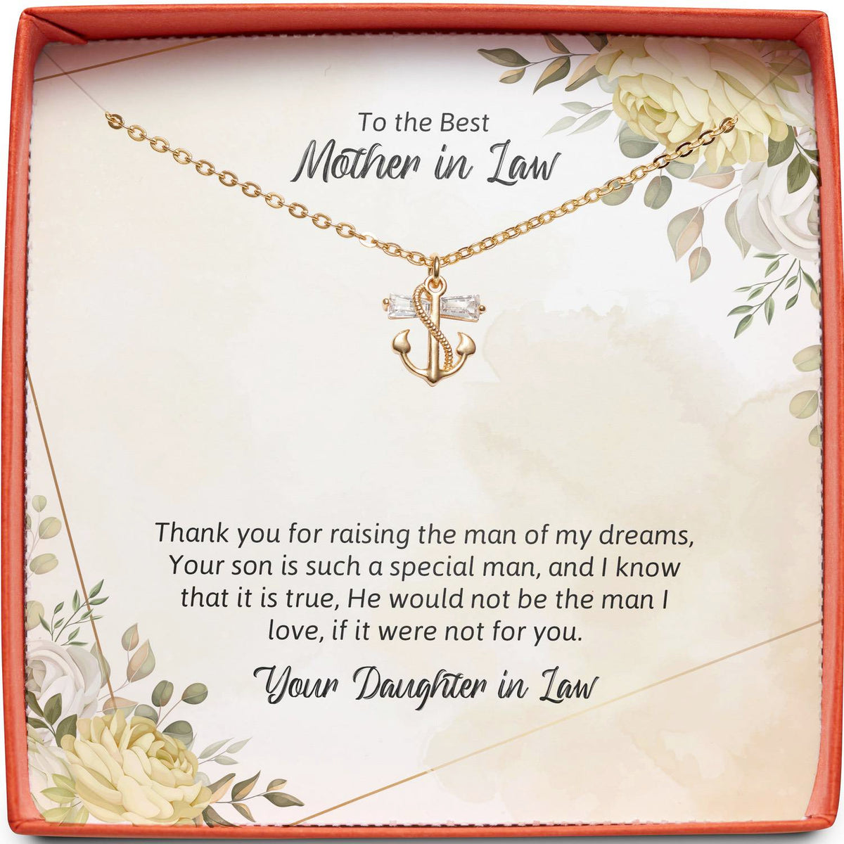 To the Best Mother in Law (From Daughter in Law) | Man of My Dreams | Anchor Necklace