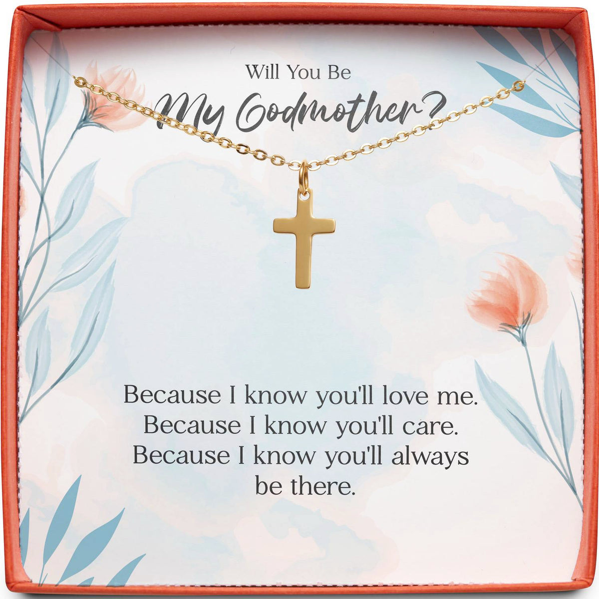 Will You Be My Godmother? | You&#39;ll Always Be There | Cross Necklace