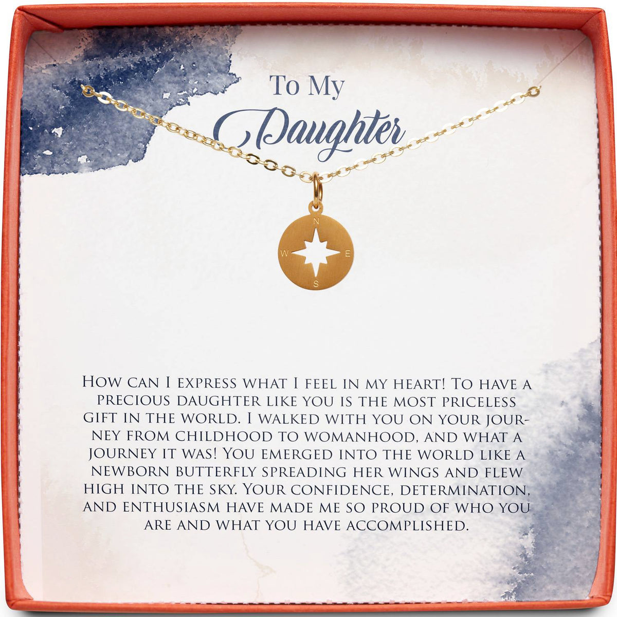 To My Daughter | Precious Daughter Like You | Compass Necklace