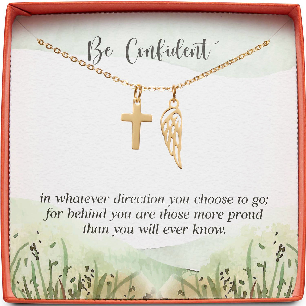 Gift for New Chapter | Be Confident | Cross Necklace