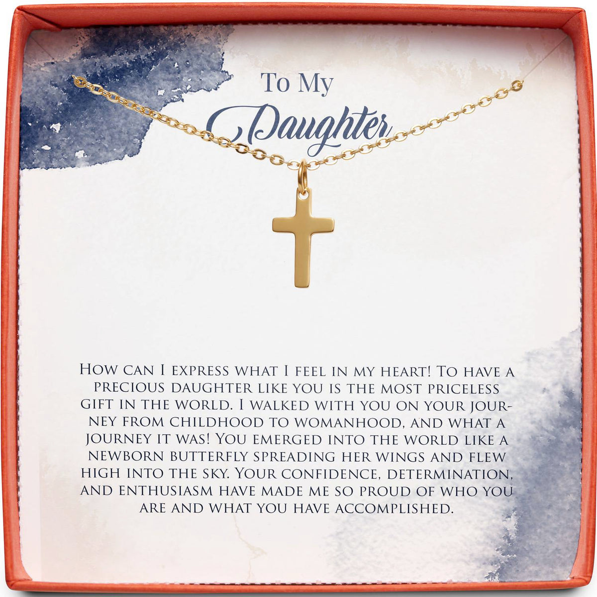To My Daughter | Precious Daughter Like You | Cross Necklace