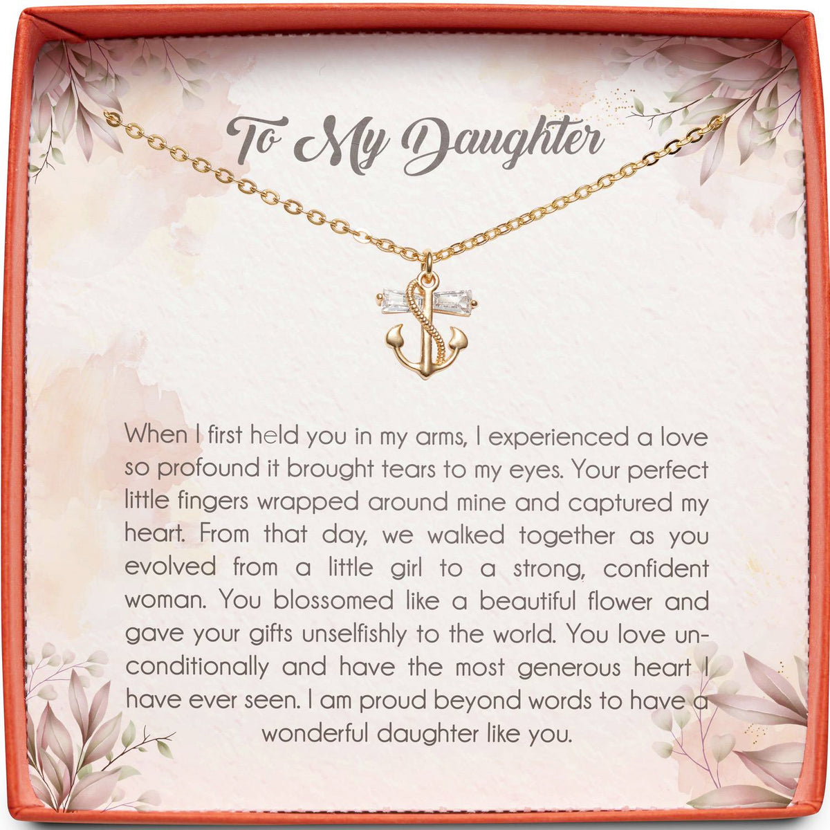 To My Daughter | Love So Profound | Anchor Necklace