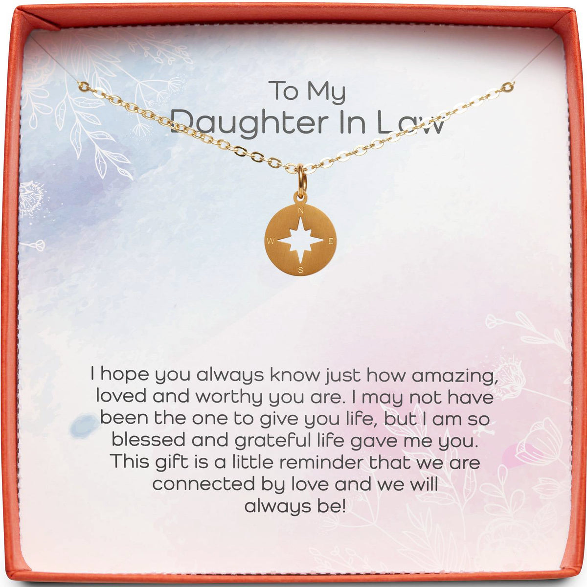 To My Daughter in Law | Connected By Love | Compass Necklace