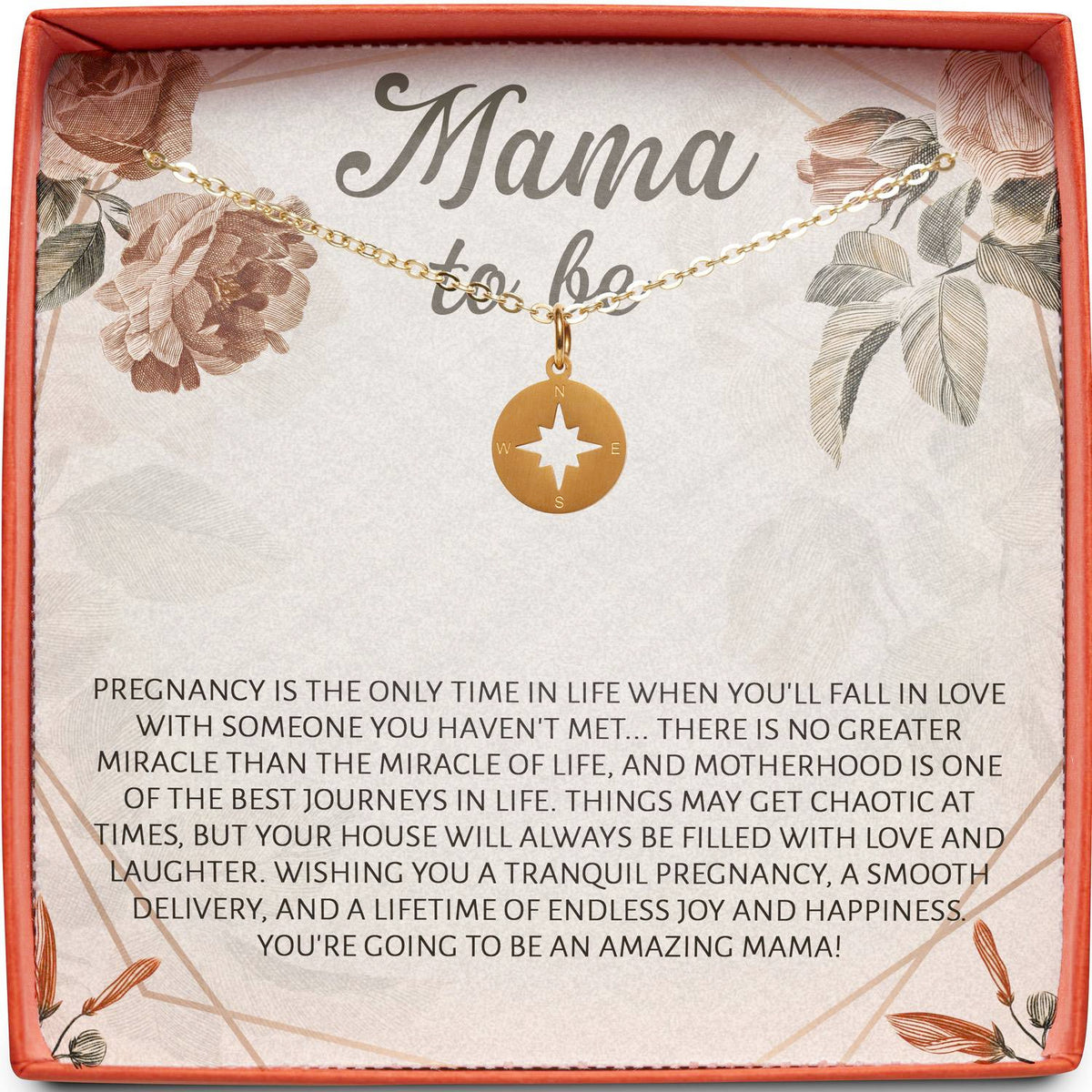 Mama To Be | No Greater Miracle | Compass Necklace