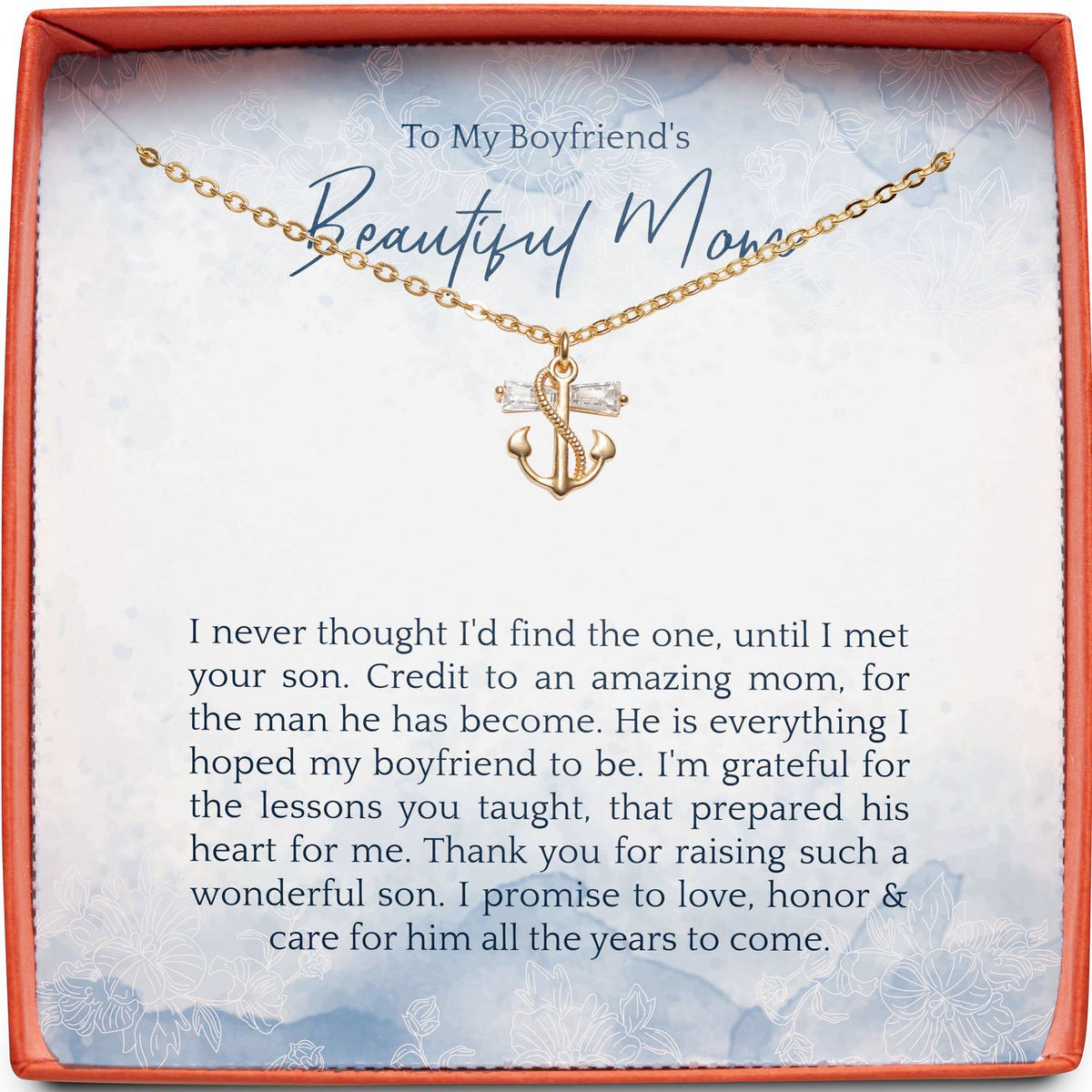 To My Boyfriend&#39;s Beautiful Mom | Until I Met Your Son | Anchor Necklace