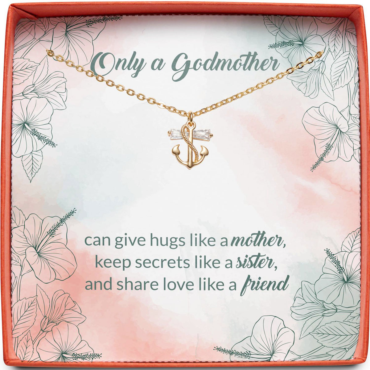 Only a Godmother | Keep Secrets Like a Sister | Anchor Necklace