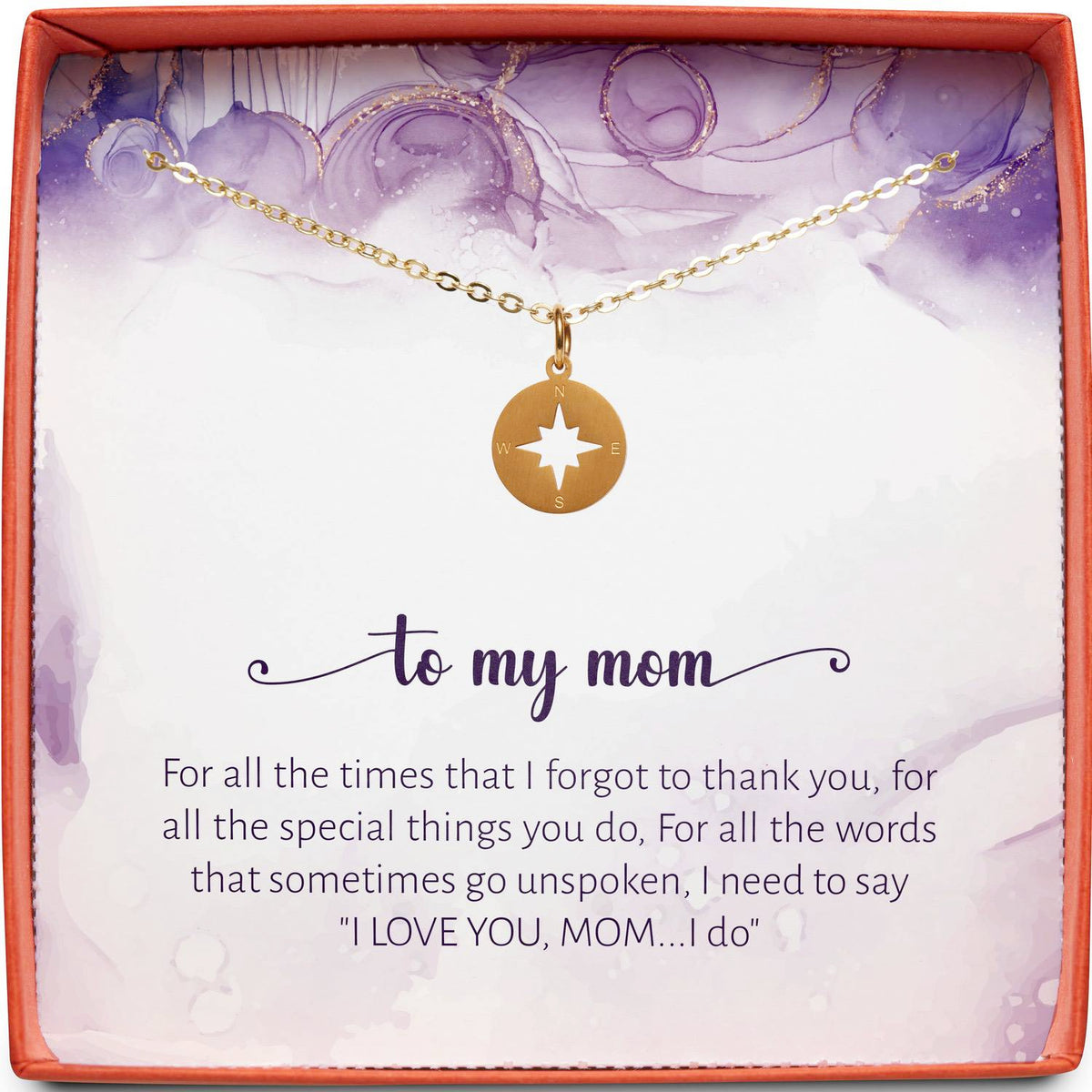 To My Mom | Words Unspoken | Compass Necklace