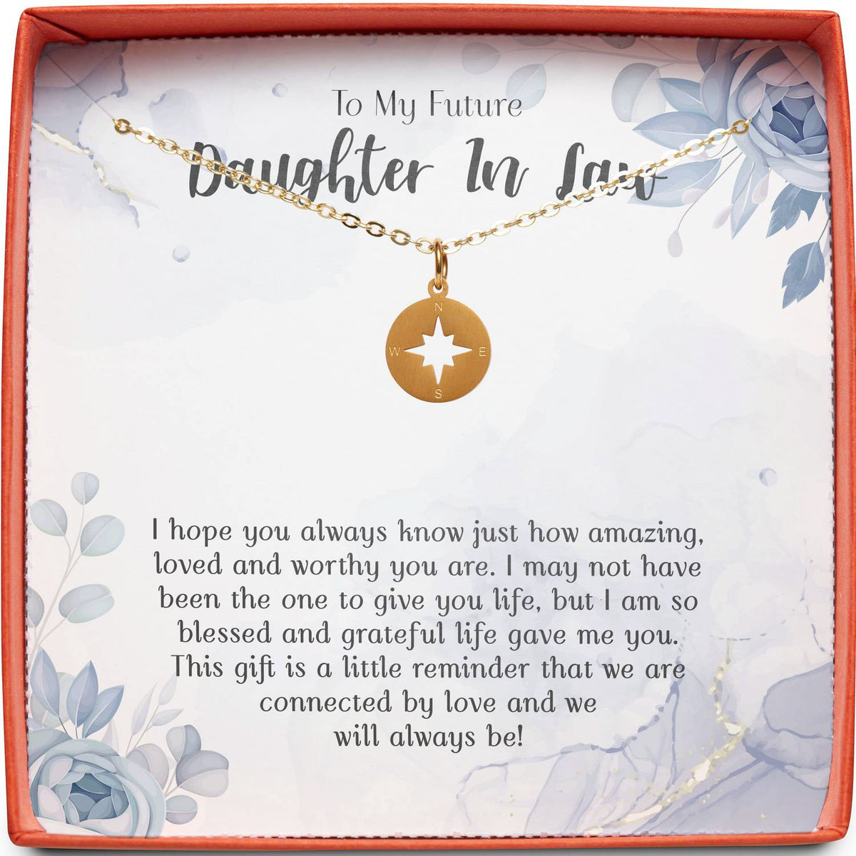 To My Future Daughter In Law | Connected By Love | Compass Necklace