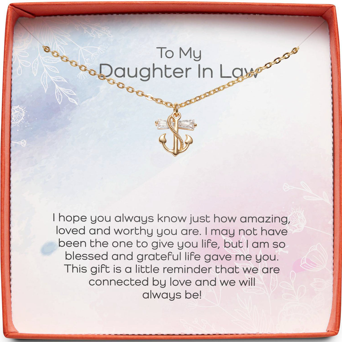 To My Daughter in Law | Connected By Love | Anchor Necklace