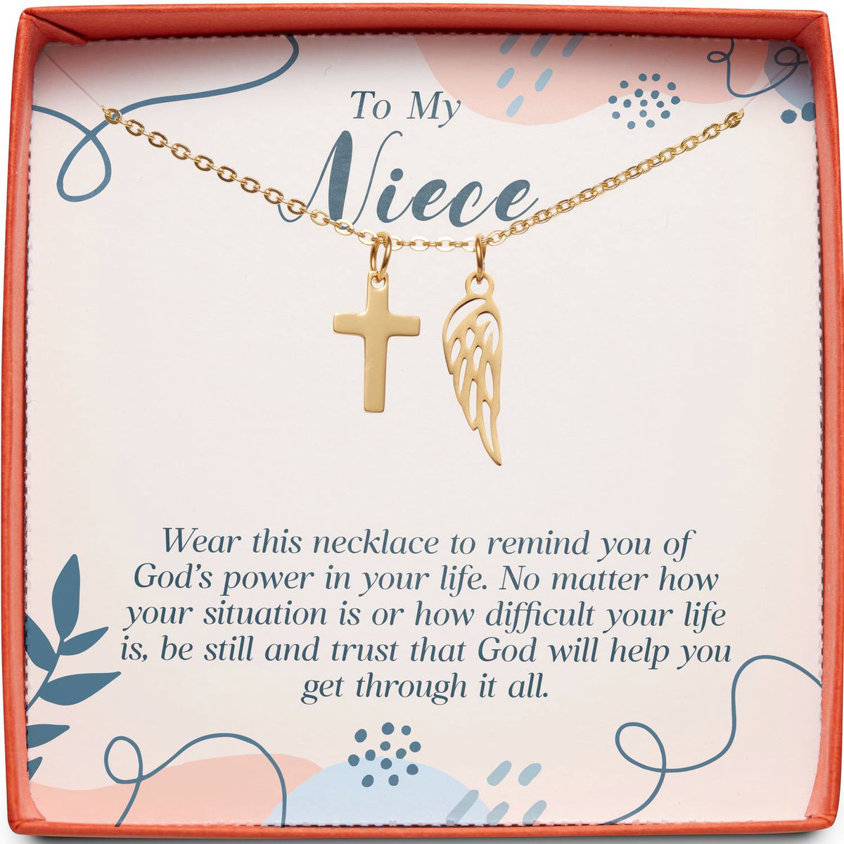 To My Niece | God&#39;s Power in Your Life | Cross Necklace