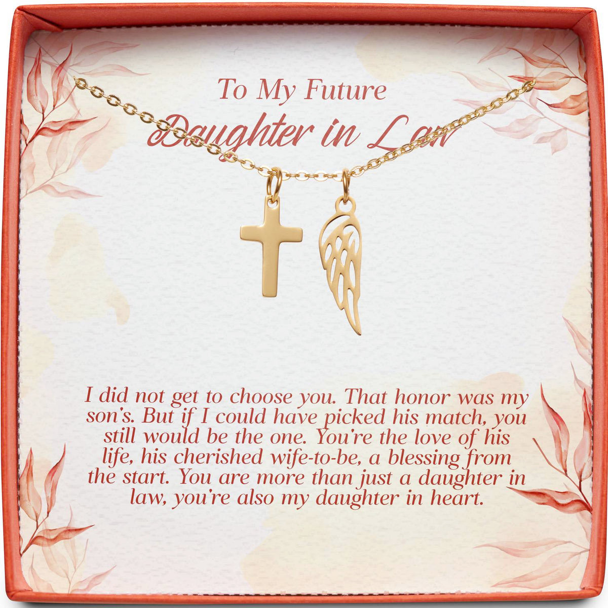 To My Future Daughter in Law | That Honor Was My Son&#39;s | Cross Necklace