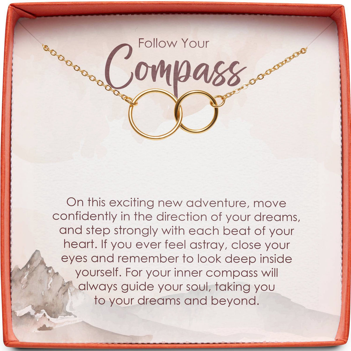 Gift for New Chapter | Follow your Compass | Interlocking Circles