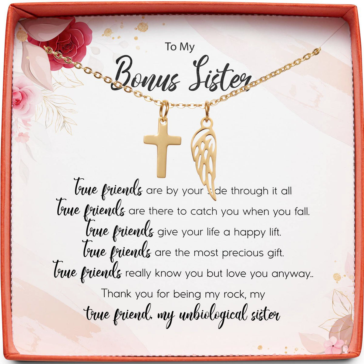 Unbiological Sister: bestie bff necklace – Love & Natural