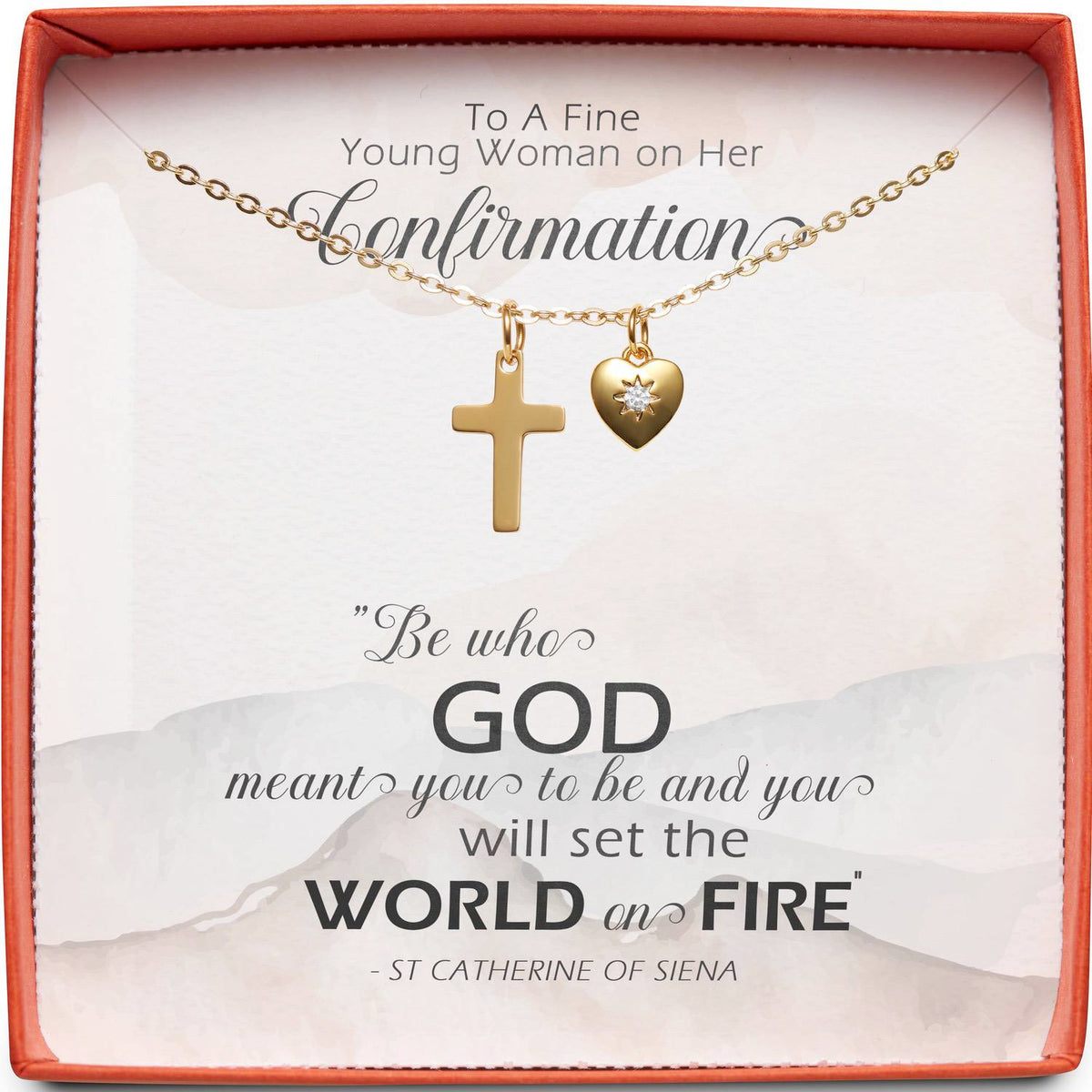 To A Fine Young Woman on Her Confirmation | Who God Meant You to Be | Cross Necklace