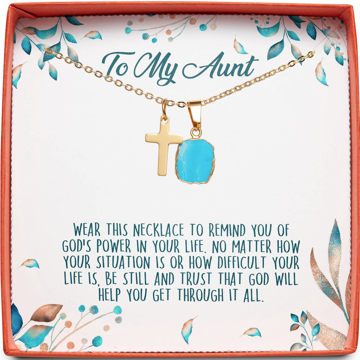To My Aunt | God&#39;s Power in Your Life | Cross Necklace